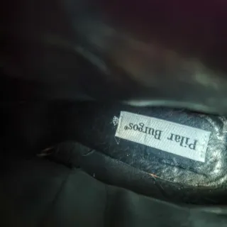 Botines Bicolor Tacón Hebilla