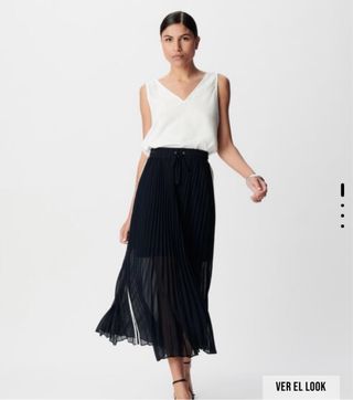 Falda IKKS azul talla M