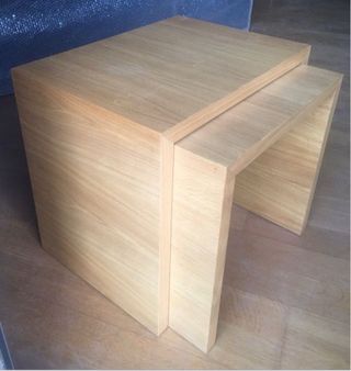 Juego de mesas auxiliares de madera