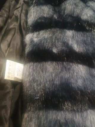 Pelliccia sintetica Nenette grigio/nera