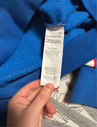 Sudadera Kappa Azul con Logo