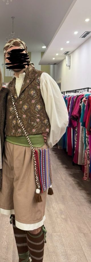 Traje de Fallero Saragüell Marrón y Verde