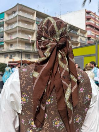 Traje de Fallero Saragüell Marrón y Verde
