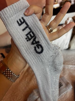 Calze spugna Gaelle nere e argento