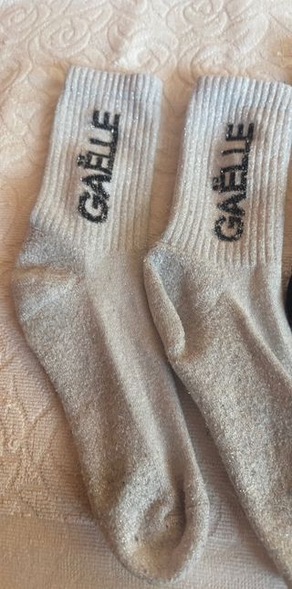 Calze spugna Gaelle nere e argento