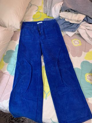 Pantalón de pana azul
