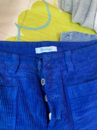 Pantalón de pana azul