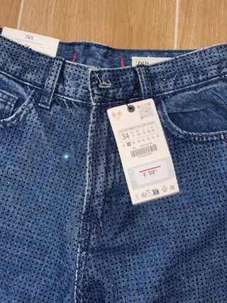 Pantalones Zara Brillantes