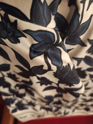 Camiseta Jennifer floral M azul/blanco