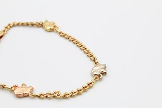 Pulsera De Oro Combinado De 18K.. Ref: 065-05-00225