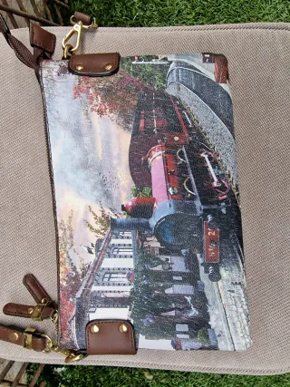 Bolso Parfois vintage tren cuero multicolor