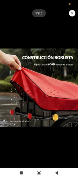 Remolque para bicicleta rojo