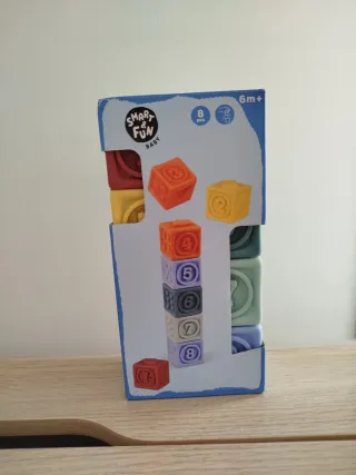 Juego cubos apilar bebé 6m+