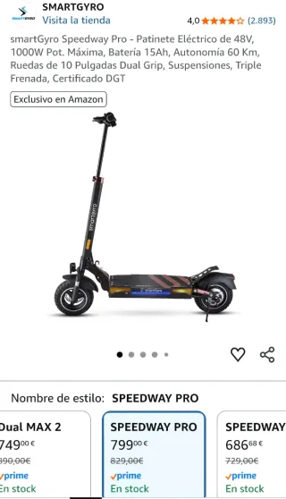 Patinete SmartGyro Speedway Pro