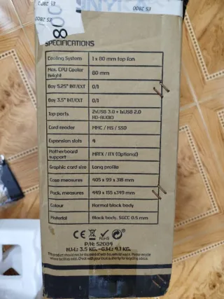 Torre PC Negra Carcasa.