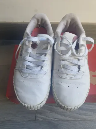 Zapatillas Puma Niña Blancas y Moradas