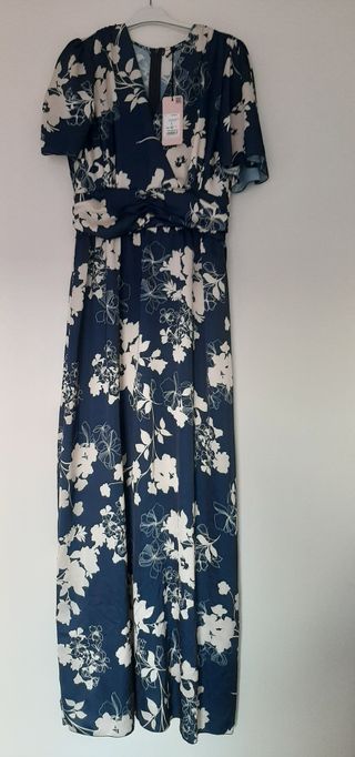 Completo Nuna Lie Abito e Giacca Beige/Blu Taglia