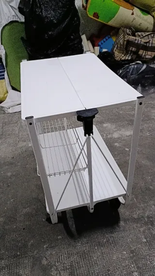 Carro plegable cocina blanco