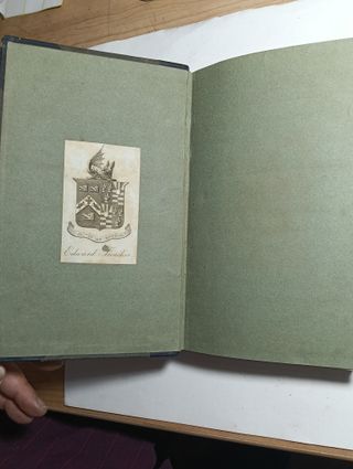 Libro antiguo Sermones J. Hewlet (1825 - Exlibris)