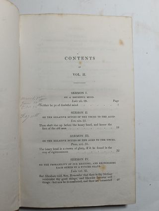 Libro antiguo Sermones J. Hewlet (1825 - Exlibris)