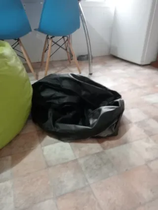 Puf XL Piel Sintética Verde