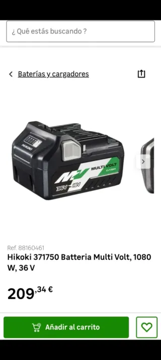 Kit Cargador y 2 Baterías Hikoki 18V/36V
