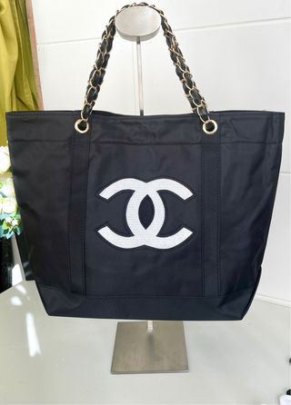 Neceser Tote Chanel Negro y Blanco
