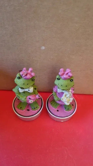 Set 6 Candele Rana Rosa e Verde