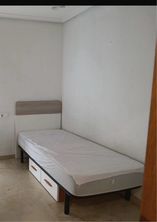Somier cama individual 90cm con cajones