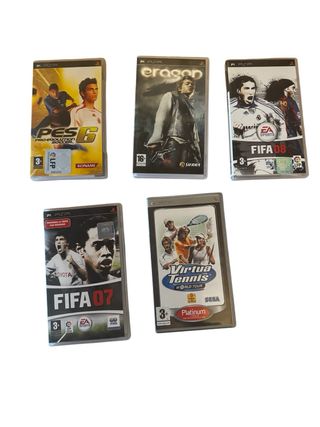 Lote 5 Juegos PSP: FIFA, PES, Eragon, Virtua Tenni