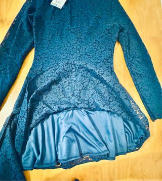 Vestido Zara encaje azul c/etiqueta!