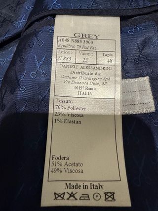 Traje Azul Hombre Daniele Alessandrini