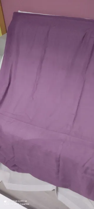 2 Estores Tela Morado y Blanco
