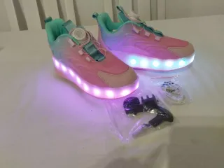 Zapatillas con ruedas y luces LED niña talla 37