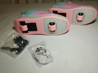 Zapatillas con ruedas y luces LED niña talla 37