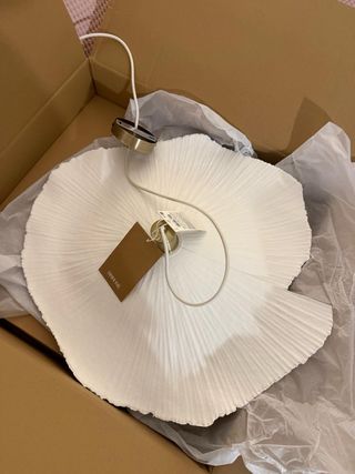 Lámpara Zara Home Papel Blanca Mediana 62cm