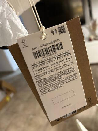 Lámpara Zara Home Papel Blanca Mediana 62cm