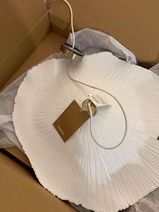 Lámpara Zara Home Papel Blanca Mediana 62cm