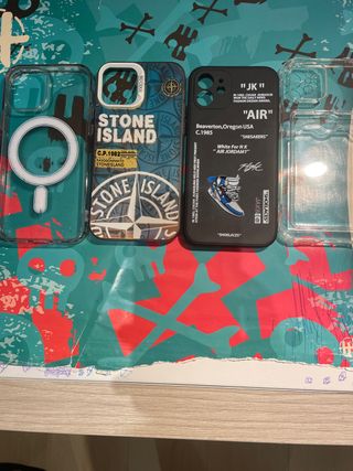 Lote 4 fundas iPhone 12 Nike Stone Island