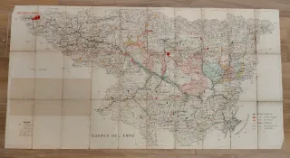 Antiguo mapa Río Ebro