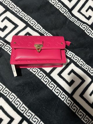 Bolso rosa con estampado