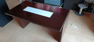 Mesa centro elevable madera y cristal