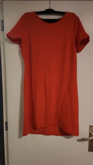 Vestido rojo manga corta