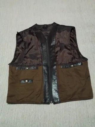 Chaqueta de piel marrón