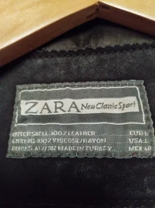 Chaqueta de piel marrón