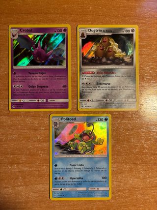 Cartas Pokémon holo sol y luna