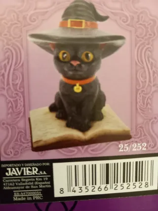 Figura Gato Brujo con Escoba