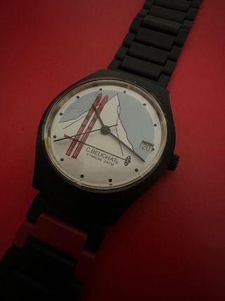 Orologio vintage design Beuchat Mont Blanc diver