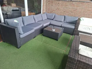 Sofá modular rinconera ratán