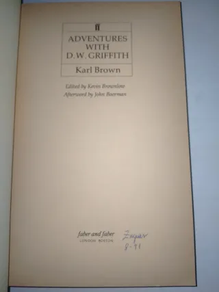 ADVENTURES WITH D.W. GRIFFITH. A SENSE OF DRAMATIC